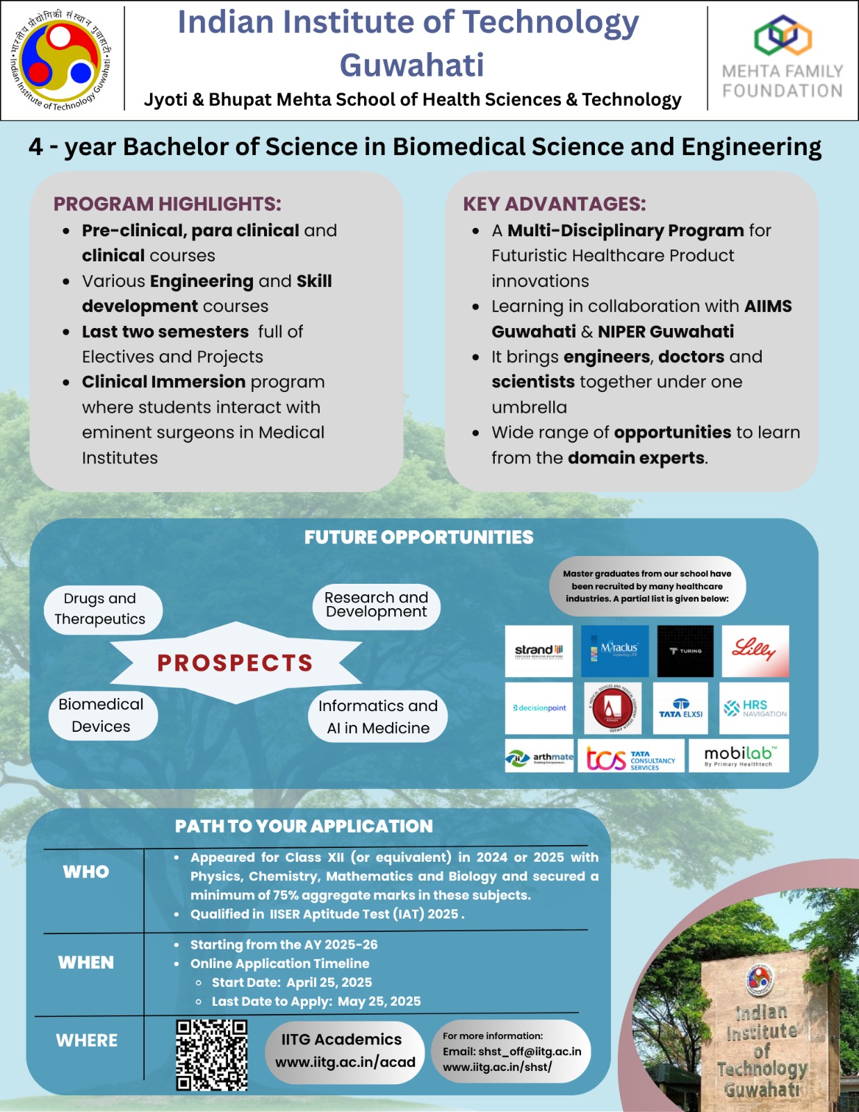 IIT Guwahati Launches 4-Year Bachelor of Science (BS) Program in Biomedical Science and Engineering